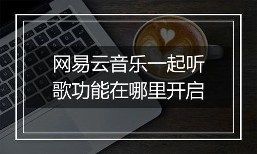 网易云音乐一起听歌功能在哪里开启