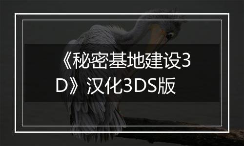 《秘密基地建设3D》汉化3DS版