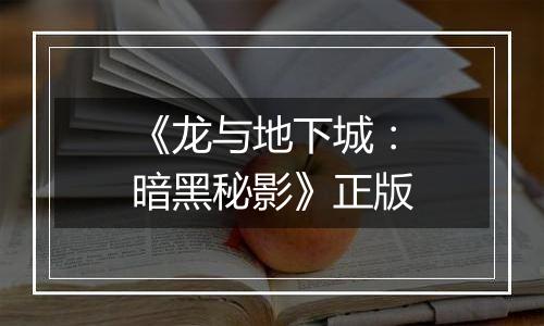 《龙与地下城：暗黑秘影》正版