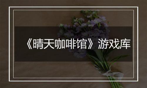 《晴天咖啡馆》游戏库