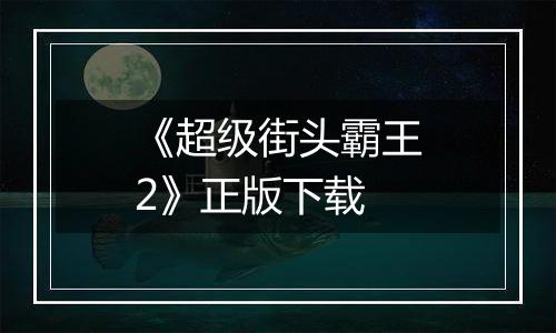 《超级街头霸王2》正版下载