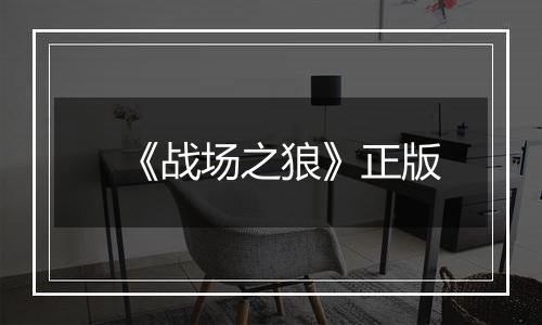 《战场之狼》正版