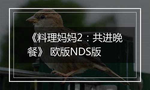 《料理妈妈2：共进晚餐》 欧版NDS版
