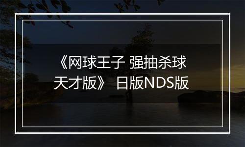 《网球王子 强抽杀球 天才版》 日版NDS版