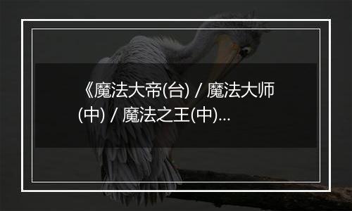 《魔法大帝(台) / 魔法大师(中) / 魔法之王(中) - 魔术之系谱》PS ISO