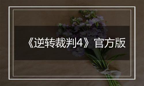 《逆转裁判4》官方版