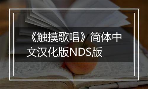 《触摸歌唱》简体中文汉化版NDS版
